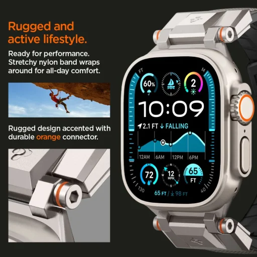 Spigen Durapro Armor Apple Watch 6 / 7 / 8 / 9 / 10 / 11 / Se / Ultra 1 / 2 (44 / 45 / 46 / 49 mm) Szürke szíj - 11