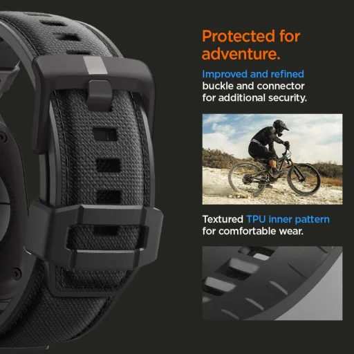 Spigen Durapro Armor Apple Watch 6 / 7 / 8 / 9 / 10 / 11 / SE / Ultra 1 / 2 (44 / 45 / 46 / 49 mm) Fekete szíj - 13