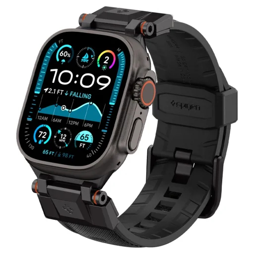Spigen Durapro Armor Apple Watch 6 / 7 / 8 / 9 / 10 / 11 / SE / Ultra 1 / 2 (44 / 45 / 46 / 49 mm) Fekete szíj - 3