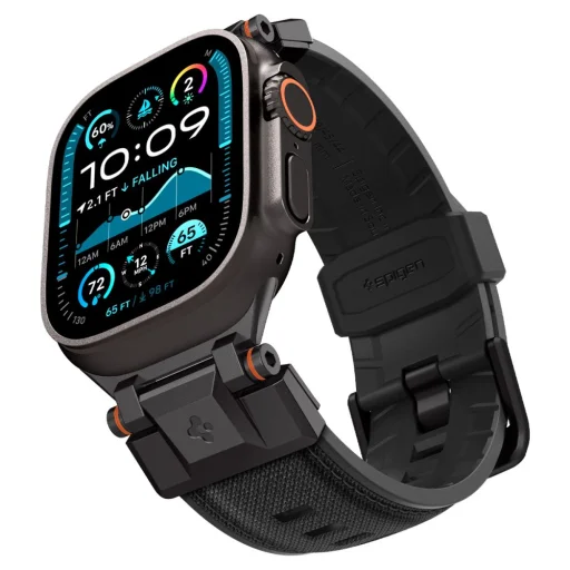 Spigen Durapro Armor Apple Watch 6 / 7 / 8 / 9 / 10 / 11 / SE / Ultra 1 / 2 (44 / 45 / 46 / 49 mm) Fekete szíj - 8
