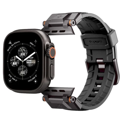 Spigen Durapro Armor Apple Watch 6 / 7 / 8 / 9 / 10 / 11 / SE / Ultra 1 / 2 (44 / 45 / 46 / 49 mm) Fekete szíj - 10