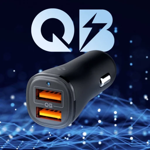 Spigen Essential Ev302 2-portos autós töltő 30W fekete - 7