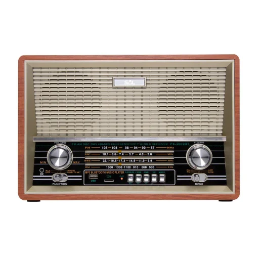 SAL RRT 4B retro asztali rádió, multimédia lejátszó, BT, USB/MicroSD, AUX, Rádió, EQ, ~16 óra üzemidő - 2