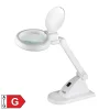 Home NKLL 06 LED-es nagyítós asztali lámpa, 30 hidegfényű LED, 6500 K, 400 lm, 3 dioptria nagyítás, 12 dioptria másodlagos lencse thumbnail