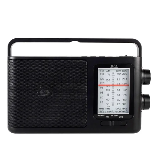 SAL RPR 7B táskarádió, AC/DC, 4 in 1, BT, USB, MicroSD, AM-FM-SW1-SW2 rádió, AUX, ~18 óra üzemidő - 2