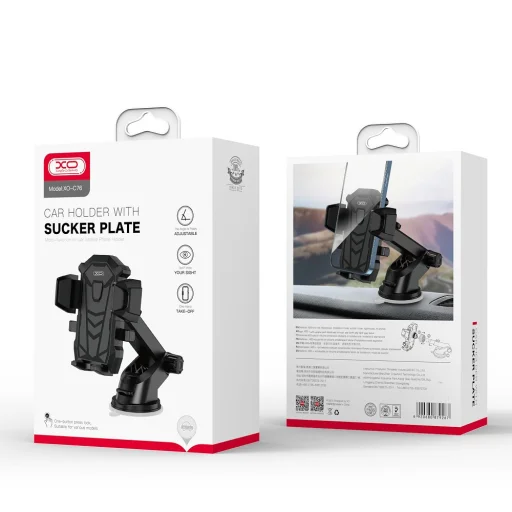 XO autós tartó C76 fekete tapadókoronggal - 5