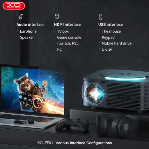 XO projektor FF01 120 hüvelyk fekete - 3