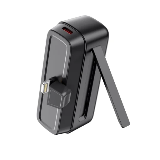 XO powerbank mini PR244 20W 5000 mAh Lightning csatlakozóval fekete - 3