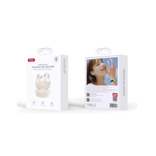 XO Bluetooth fülhallgató G22 TWS bézs ANC + ENC - 4