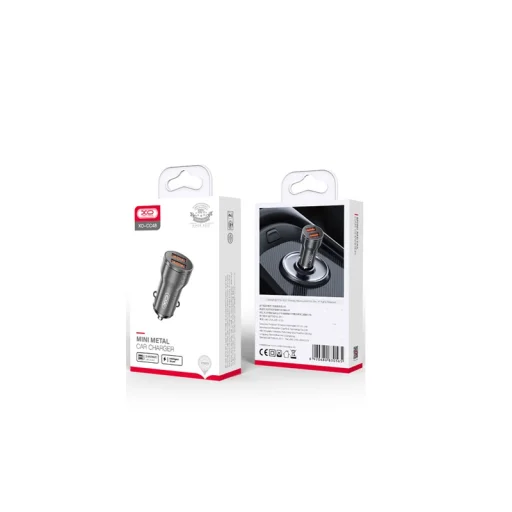 XO autós töltő CC48 2x USB 2,4A szürke - 2