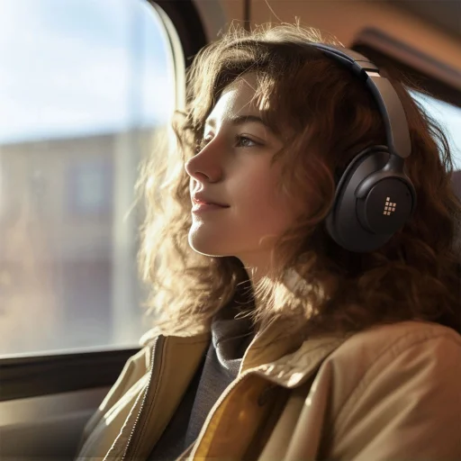 Tronsmart Soundfii Q20 ANC On-Ear Bluetooth 5.3 vezeték nélküli fejhallgató - Fekete - 10