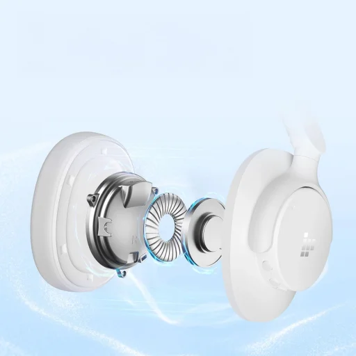 Tronsmart Soundfii Q20 ANC On-Ear Bluetooth 5.3 Vezeték nélküli Fejhallgatók - Fehér - 15