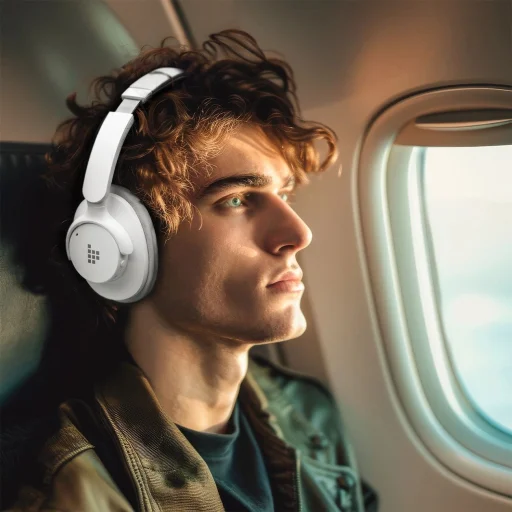 Tronsmart Soundfii Q20 ANC On-Ear Bluetooth 5.3 Vezeték nélküli Fejhallgatók - Fehér - 8