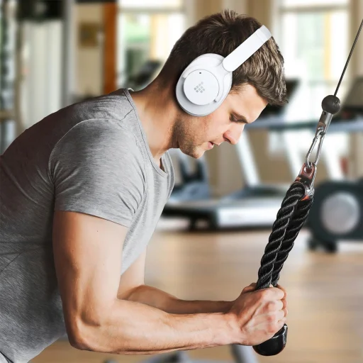 Tronsmart Soundfii Q20 ANC On-Ear Bluetooth 5.3 Vezeték nélküli Fejhallgatók - Fehér - 9