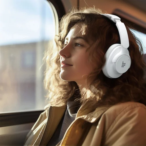 Tronsmart Soundfii Q20 ANC On-Ear Bluetooth 5.3 Vezeték nélküli Fejhallgatók - Fehér - 10