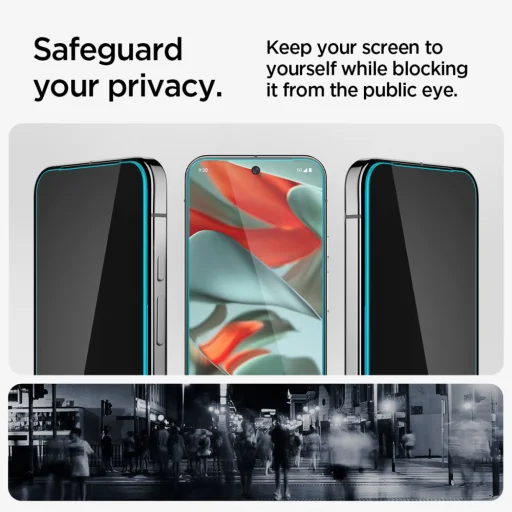 Spigen Glas.tr "Ez Fit" 2-csomag Google Pixel 9 Pro XL Privacy üvegfólia - 11