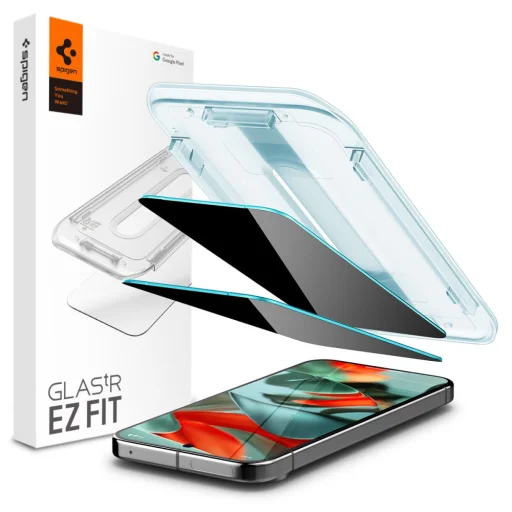 Spigen Glas.tr "Ez Fit" 2-csomag Google Pixel 9 Pro XL Privacy üvegfólia - 1