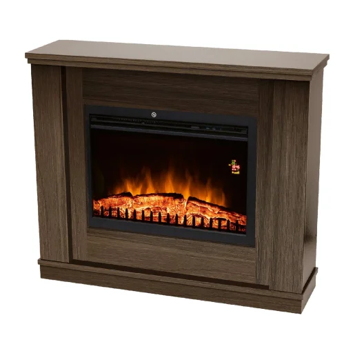 Home FKKF06 + FKKI 03 KIT FKK CALGARY beépíthető elektromos látványkandalló kerettel, admiral dió - 2