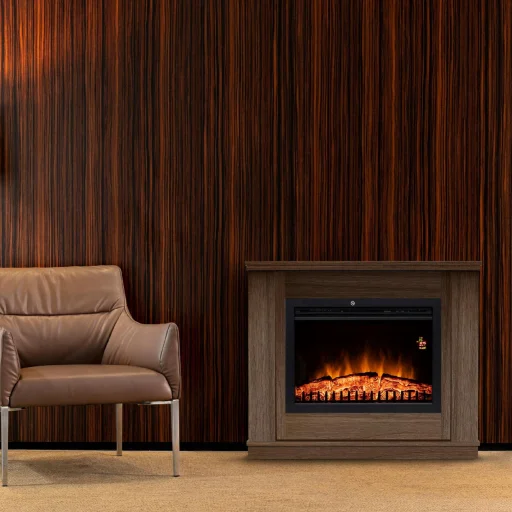 Home FKKF06 + FKKI 03 KIT FKK CALGARY beépíthető elektromos látványkandalló kerettel, admiral dió - 3