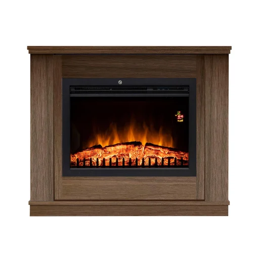 Home FKKF06 + FKKI 03 KIT FKK CALGARY beépíthető elektromos látványkandalló kerettel, admiral dió - 1