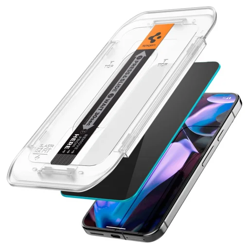 Spigen Glas.tr "Ez Fit" 2-pack Google Pixel 9 / 9 Pro Privacy üvegfólia - 3