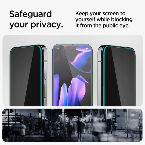 Spigen Glas.tr "Ez Fit" 2-pack Google Pixel 9 / 9 Pro Privacy üvegfólia - 9
