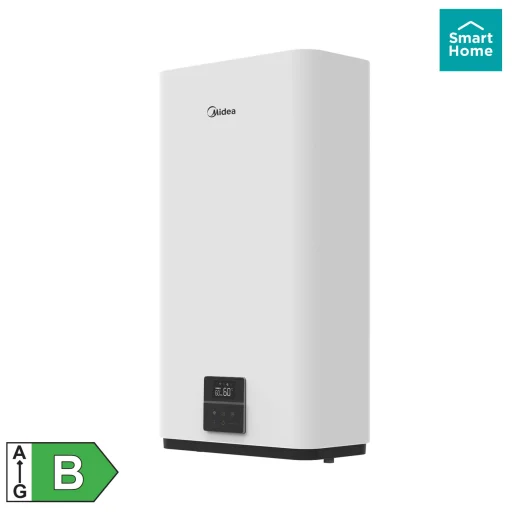 MIDEA D80-20ED6 SMART elektromos vízmelegítő, bojler, 2000 W, 74 liter, applikációval vezérelhető, 2 víztartály, LED kijelző - 1