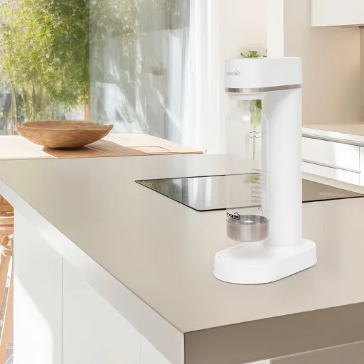 Home HGSZG1000 szódagép, fehér/inox, 2300 g, 14 x 41.5 x 25 cm - 4