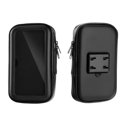Vízálló motorkerékpár tartó mobiltelefonhoz cipzárral (5,5" - 6,3") fekete - 4