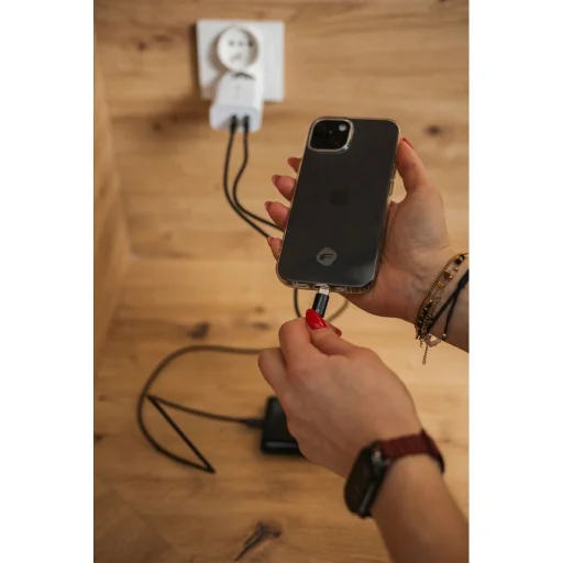 FORCELL F-ENERGY C338 kábel Type C to Type C PD QC4.0 3A 60W 1 m fekete - 2