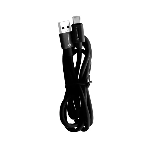FORCELL C398 kábel USB A-ról Type C-re QC3.0 3A TUBE 1 m fekete - 3
