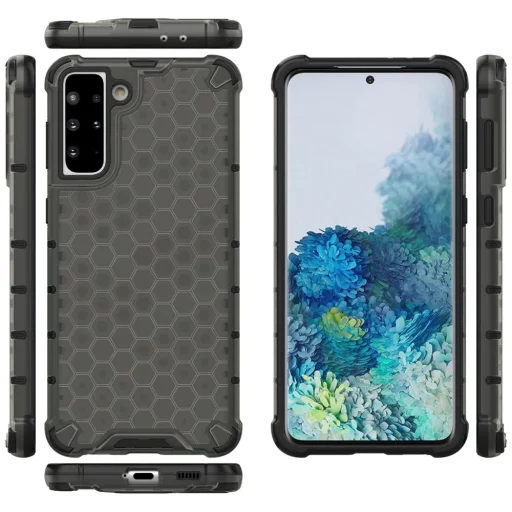 Honeycomb Case páncélozott tok TPU ütközővel Samsung Galaxy S21+ 5G (S21 Plus 5G) fekete tok - 12