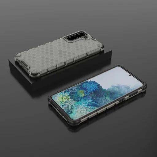 Honeycomb Case páncélozott tok TPU ütközővel Samsung Galaxy S21+ 5G (S21 Plus 5G) fekete tok - 13