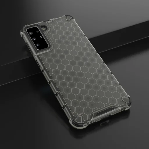 Honeycomb Case páncélozott tok TPU ütközővel Samsung Galaxy S21+ 5G (S21 Plus 5G) fekete tok - 14