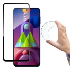 Wozinsky Teljes Fedésű Flexi Nano Glass Hibrid Üvegfólia kerettel Samsung Galaxy M51 fekete üvegfólia