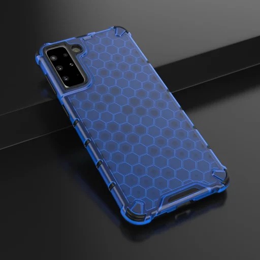 Honeycomb armor tok TPU kerettel Samsung Galaxy S21+ 5G (S21 Plus 5G) kék tok - 14