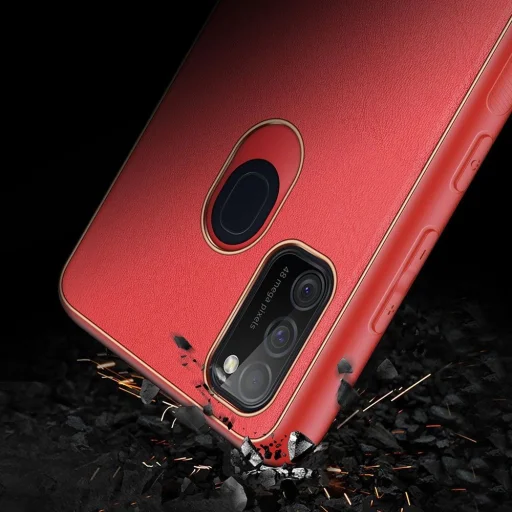 Dux Ducis Yolo elegáns tok puha TPU-ból és PU bőrből Samsung Galaxy M30s-hez piros tok - 11
