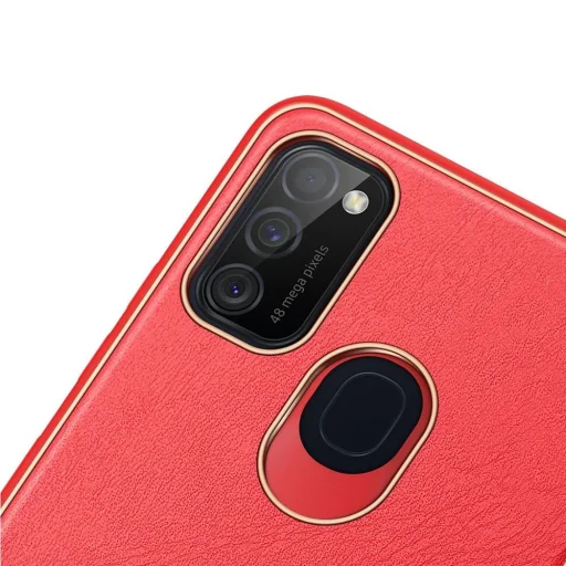 Dux Ducis Yolo elegáns tok puha TPU-ból és PU bőrből Samsung Galaxy M30s-hez piros tok - 6
