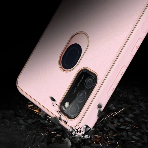 Dux Ducis Yolo elegáns tok puha TPU és PU bőrből Samsung Galaxy M30s rózsaszín tok - 11