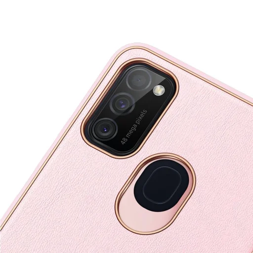 Dux Ducis Yolo elegáns tok puha TPU és PU bőrből Samsung Galaxy M30s rózsaszín tok - 8
