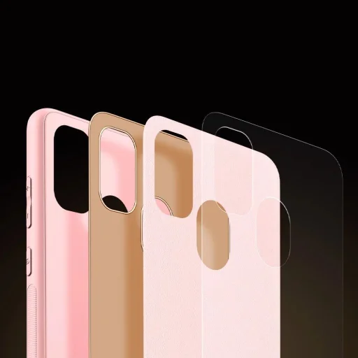 Dux Ducis Yolo elegáns tok puha TPU és PU bőrből Samsung Galaxy M30s rózsaszín tok - 10