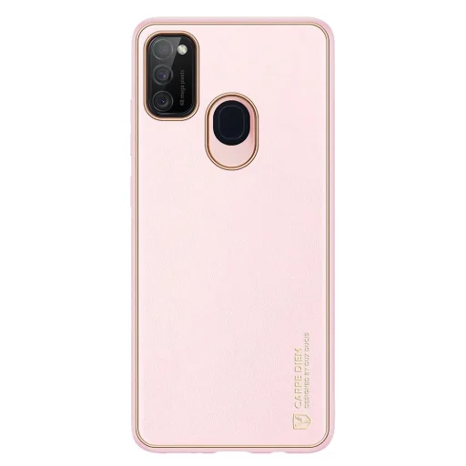 Dux Ducis Yolo elegáns tok puha TPU és PU bőrből Samsung Galaxy M30s rózsaszín tok - 1
