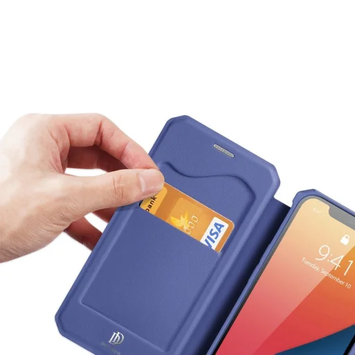 DUX DUCIS Skin X fliptok iPhone 13 Pro kék tok - 6