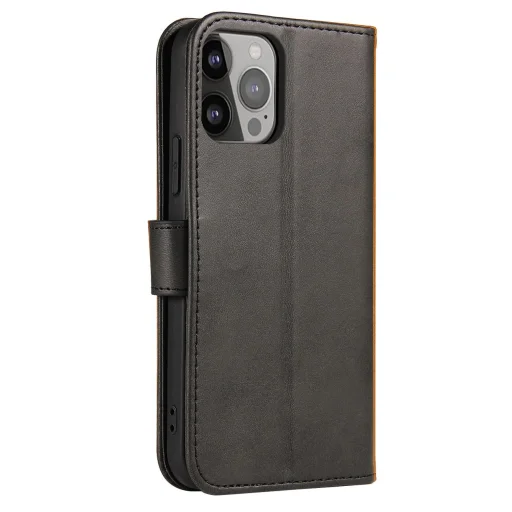 Magnet Case elegáns fliptok kitámasztóval iPhone 13 Pro Max fekete tok - 2