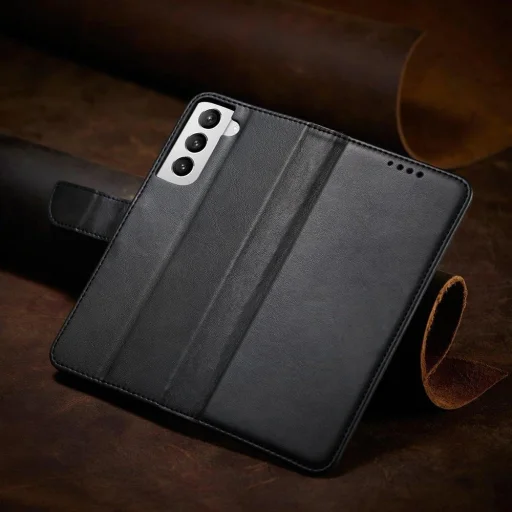 Magnet Elegant fliptok Samsung Galaxy S22+ (S22 Plus) Fekete tok - 15