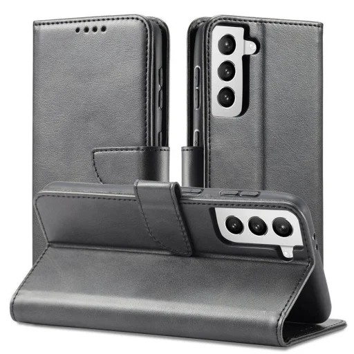 Magnet Elegant fliptok Samsung Galaxy S22+ (S22 Plus) Fekete tok - 16