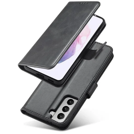 Magnet Elegant fliptok Samsung Galaxy S22+ (S22 Plus) Fekete tok - 17