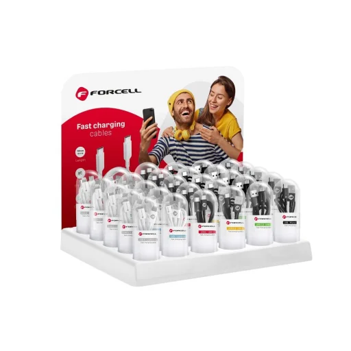 FORCELL C319 kábel USB A-ról Type C-re 2,1A TUBUS 1 m fekete - 4