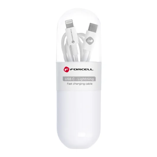 FORCELL C291 kábel Type C Lightning 27W TUBE 1 m fehér - 1