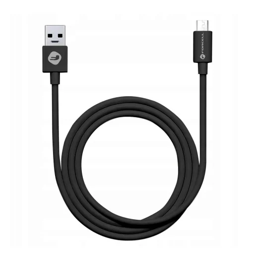 FORCELL C321 kábel USB A - Micro USB 2,4A TÖMLŐ 1 m fekete - 2